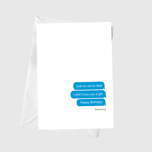 I Didn’t Buy You a Gift