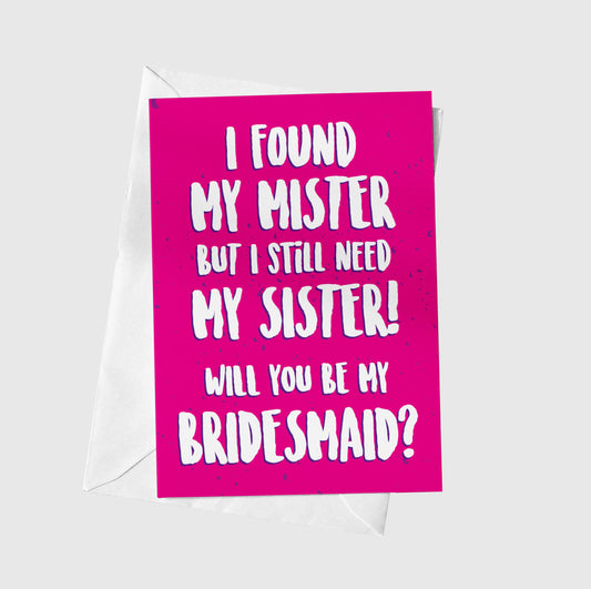 I Need My Sister!