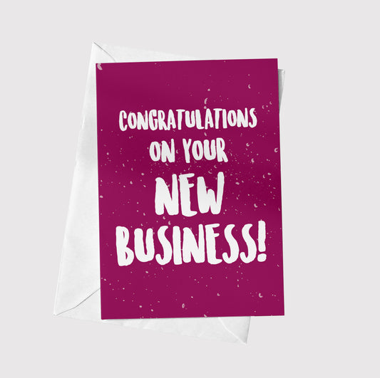 Congratulations on your new business