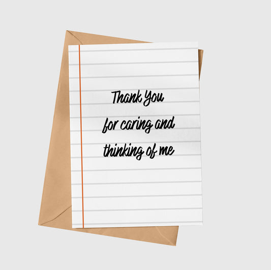 Thank You For Caring & Thinking Of Me